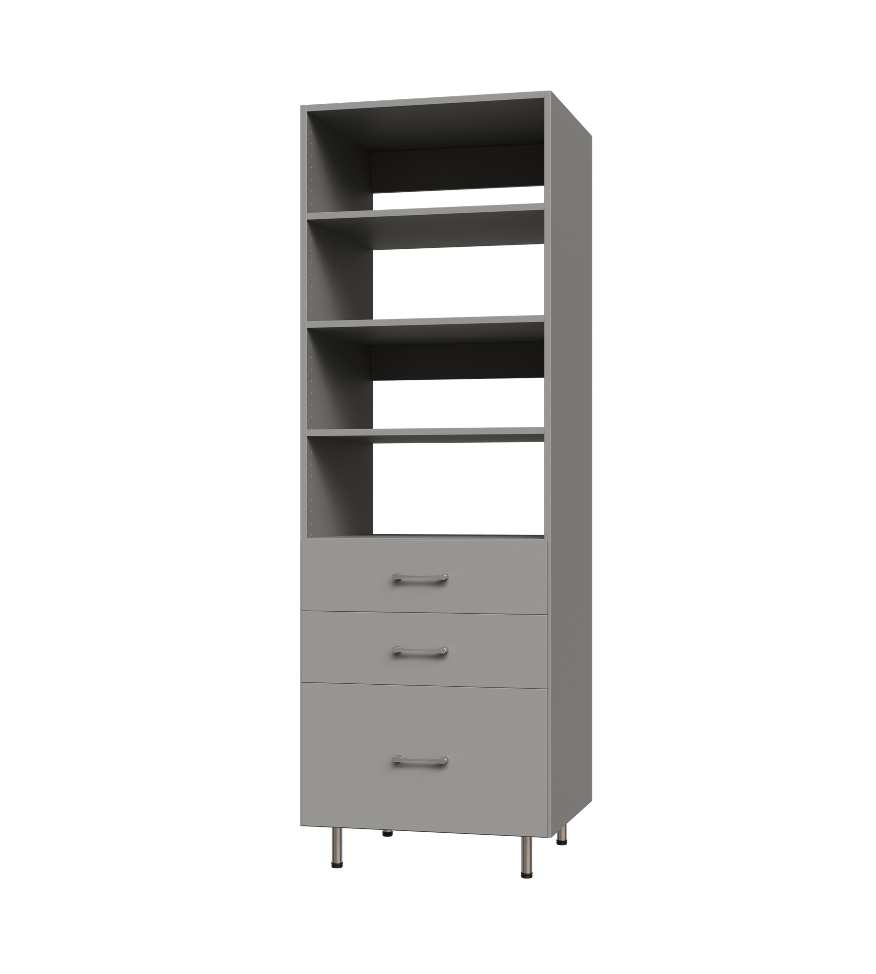 3 Drawer Tall Shelf Tower