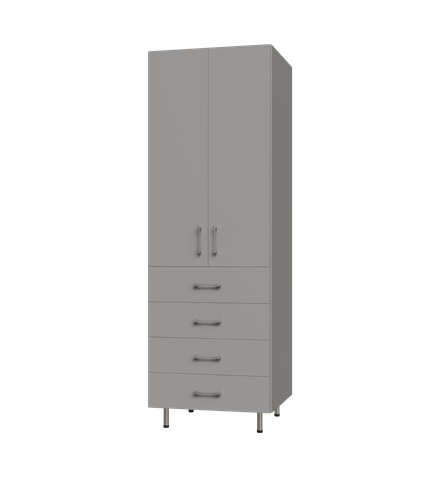 Upper Door, 4 Drawer Tall Shelf Tower