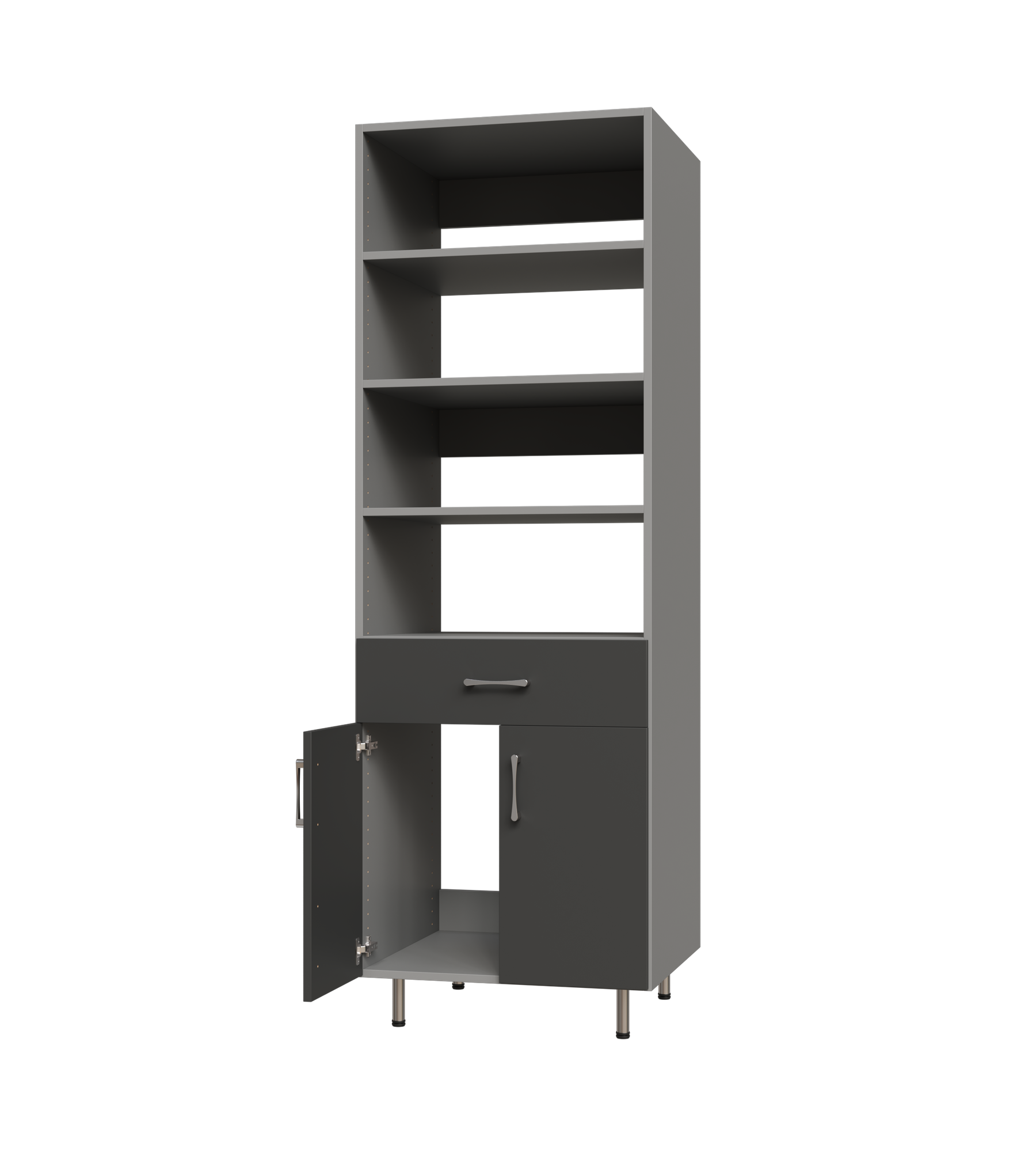 Lower Door, 1 Drawer Tall Shelf Tower