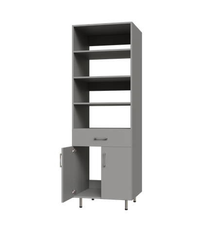 Lower Door, 1 Drawer Tall Shelf Tower