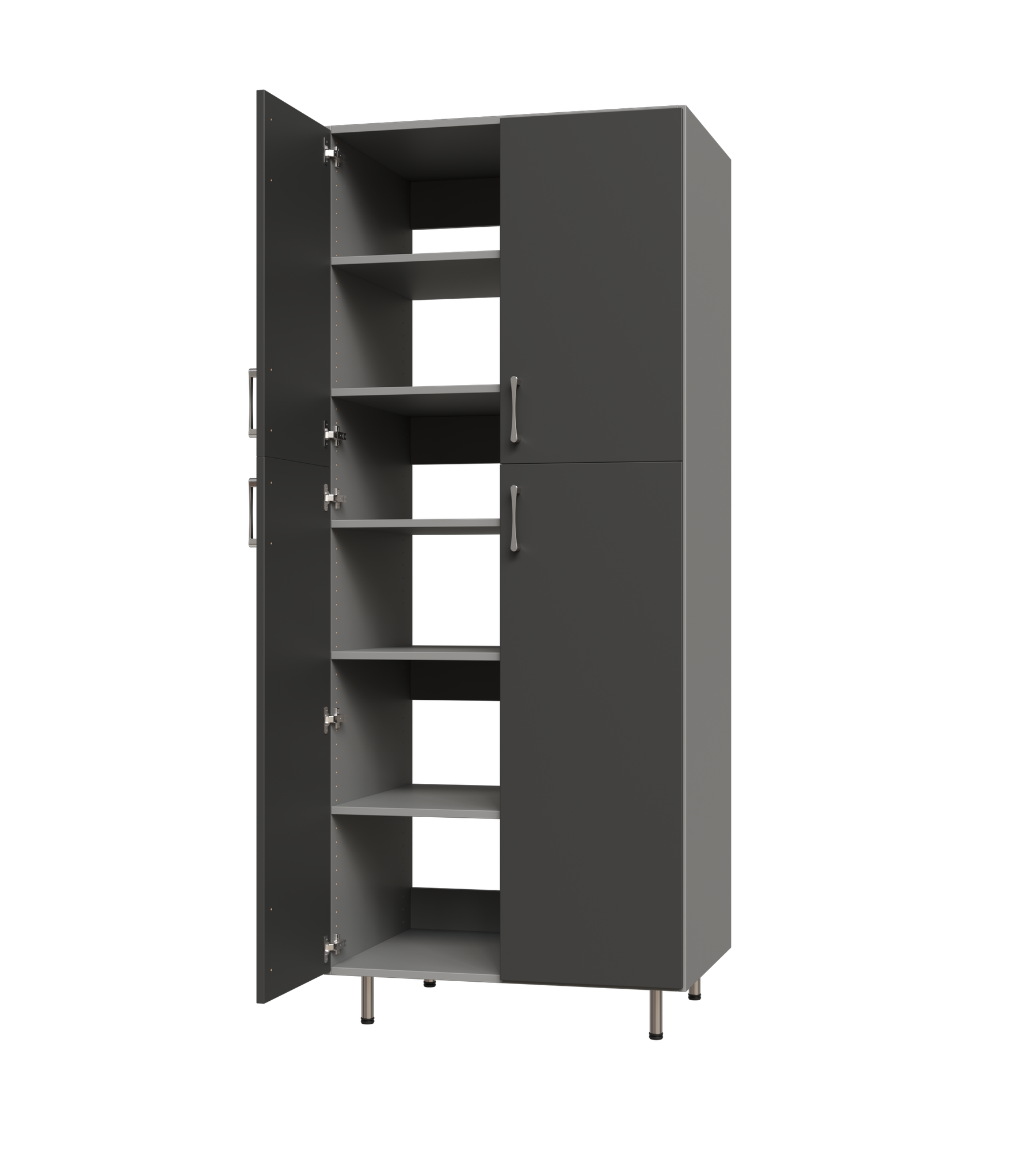 Split Door Tall Shelf Tower