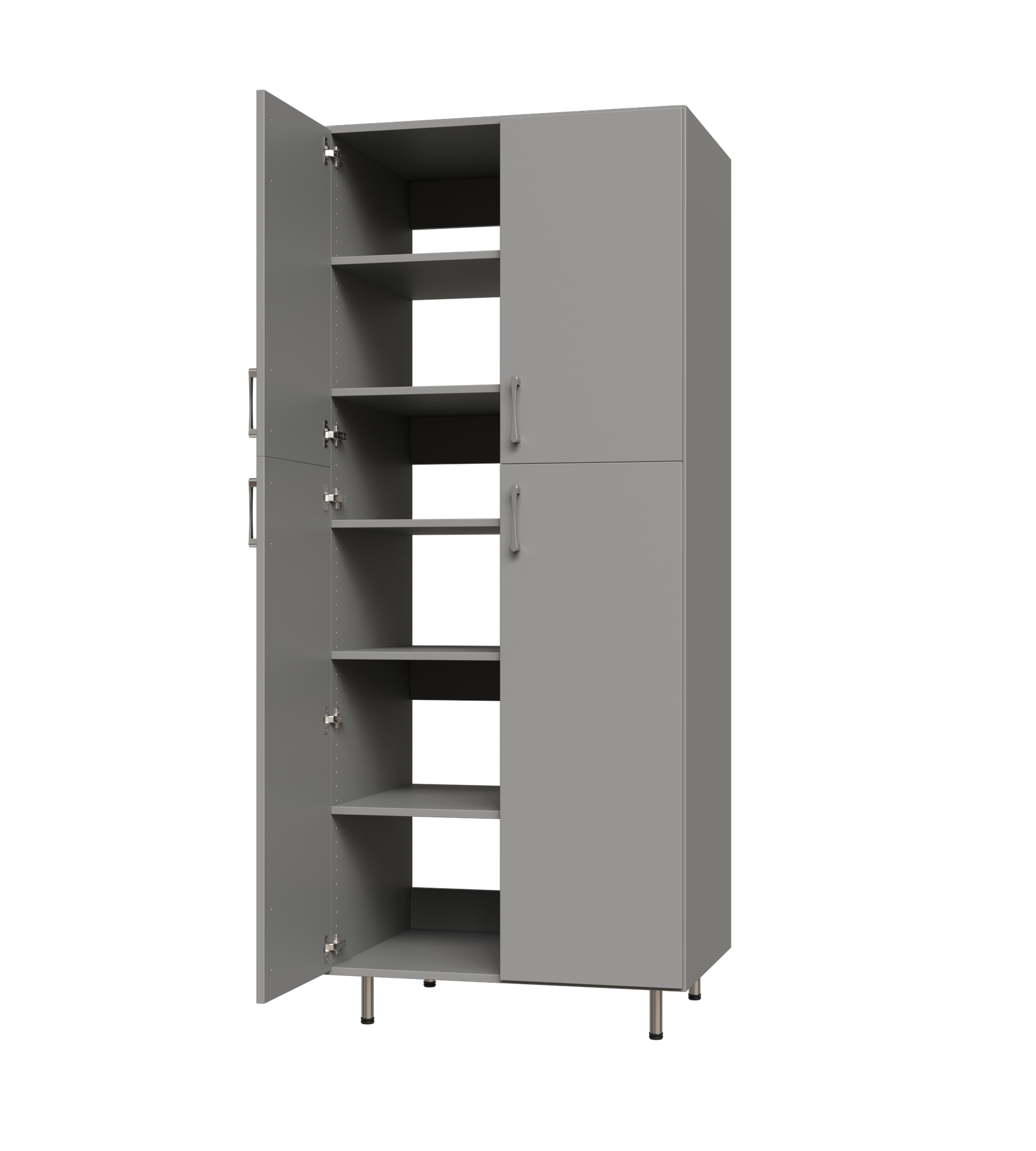 Split Door Tall Shelf Tower