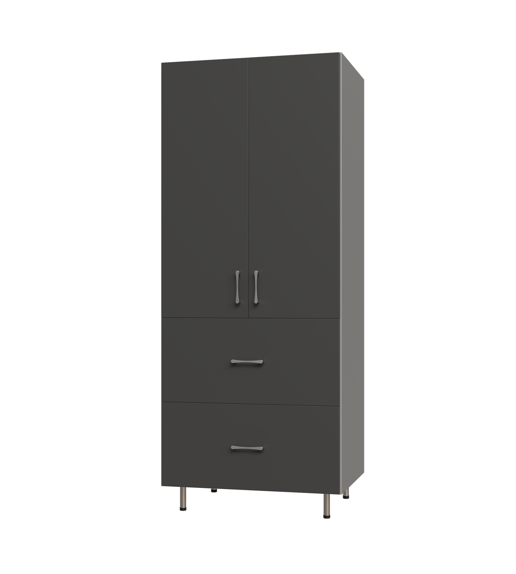 Upper Door, 2 Drawer Tall Shelf Tower