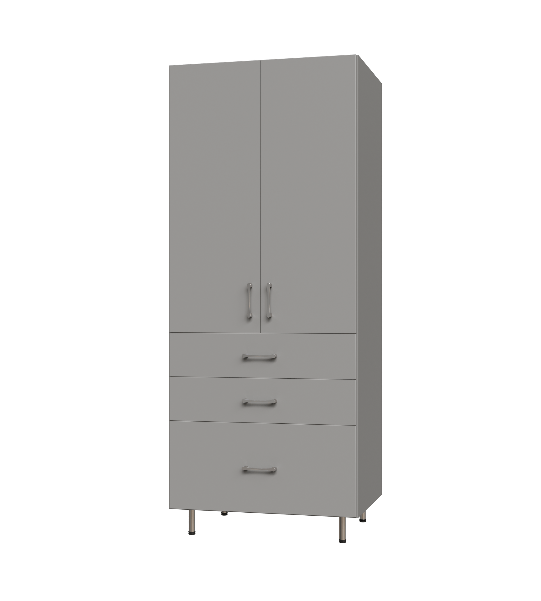 Upper Door, 3 Drawer Tall Shelf Tower