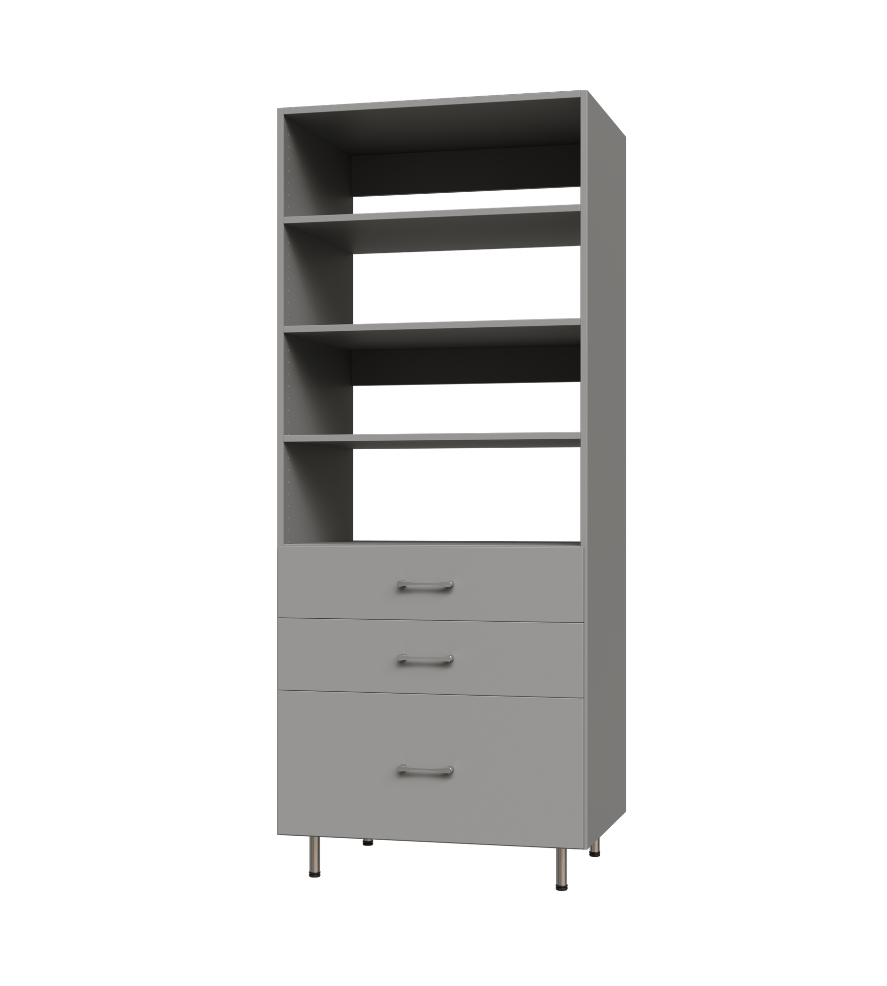 3 Drawer Tall Shelf Tower