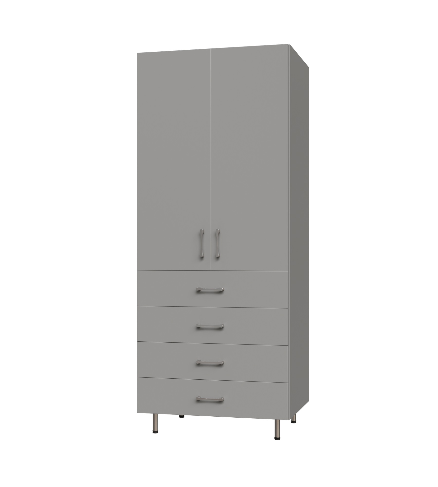 Upper Door, 4 Drawer Tall Shelf Tower