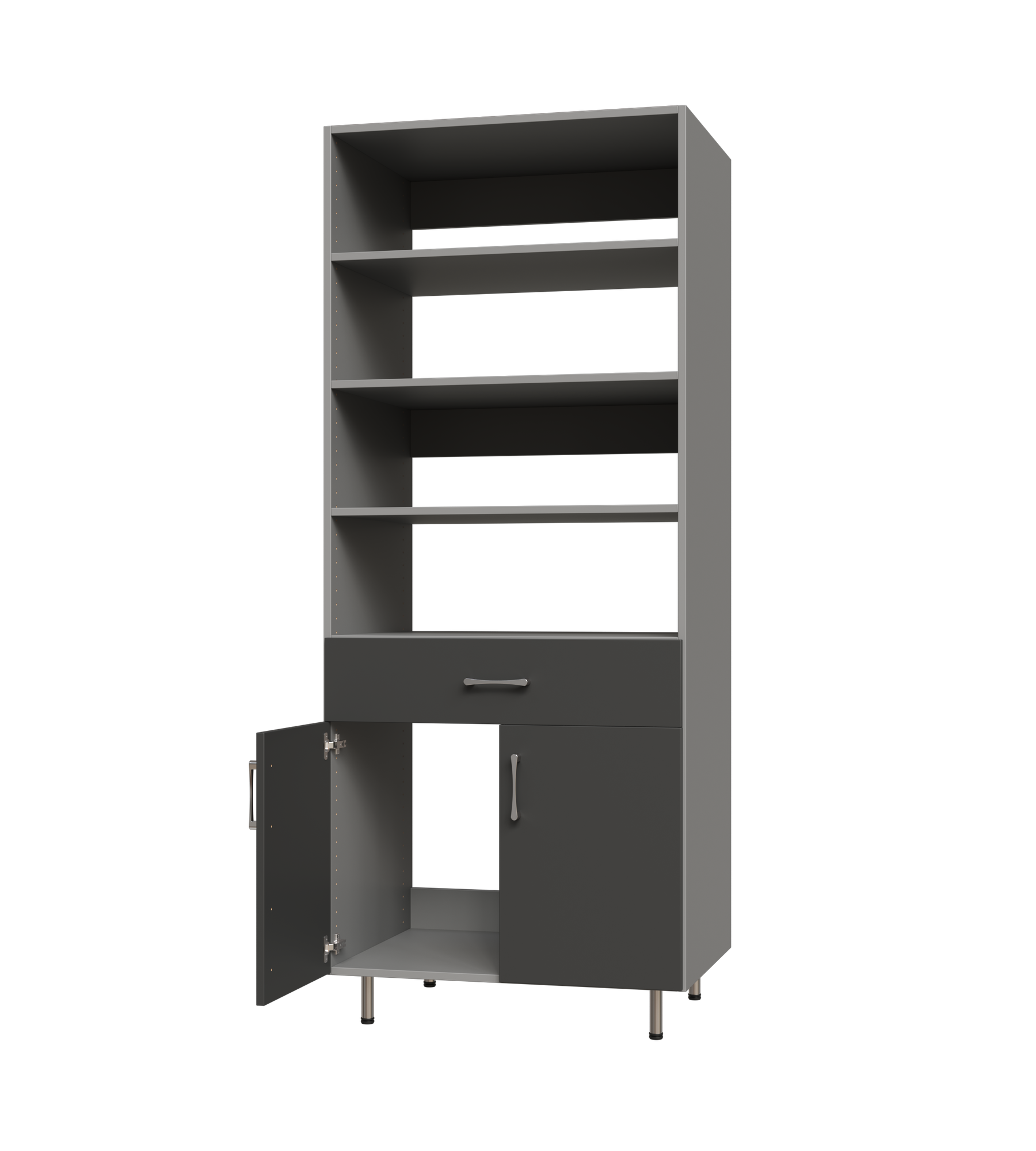 Lower Door, 1 Drawer Tall Shelf Tower