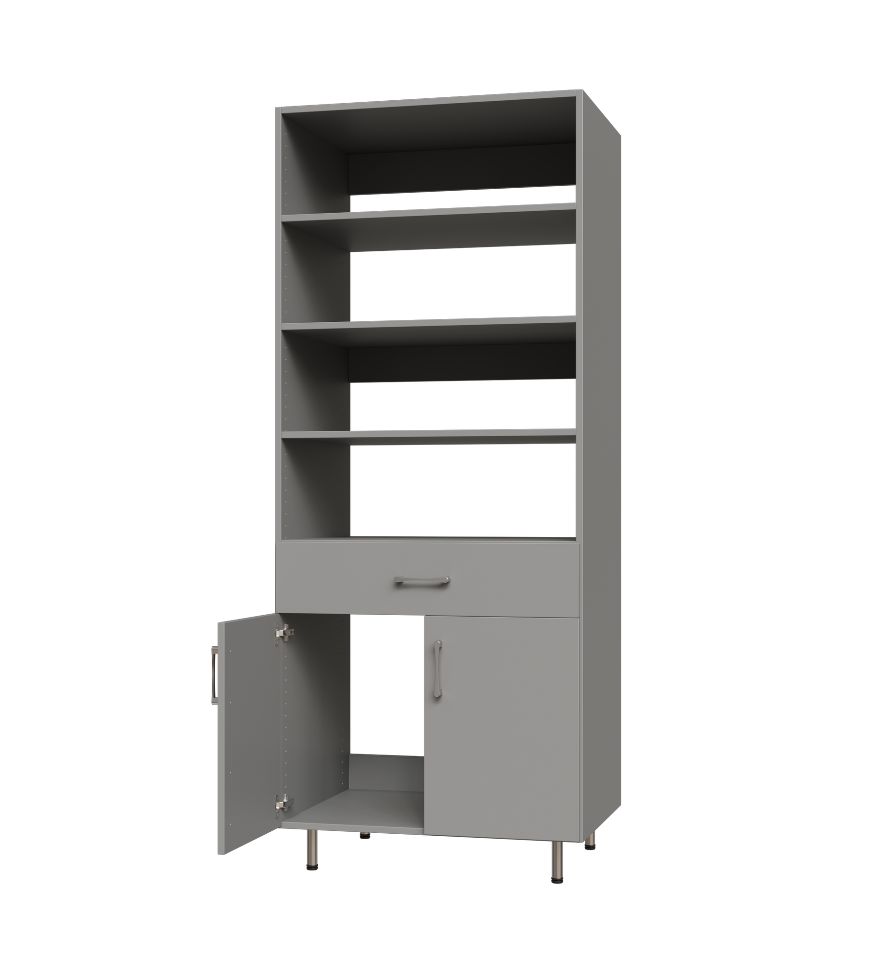Lower Door, 1 Drawer Tall Shelf Tower