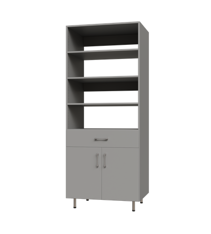 Lower Door, 1 Drawer Tall Shelf Tower