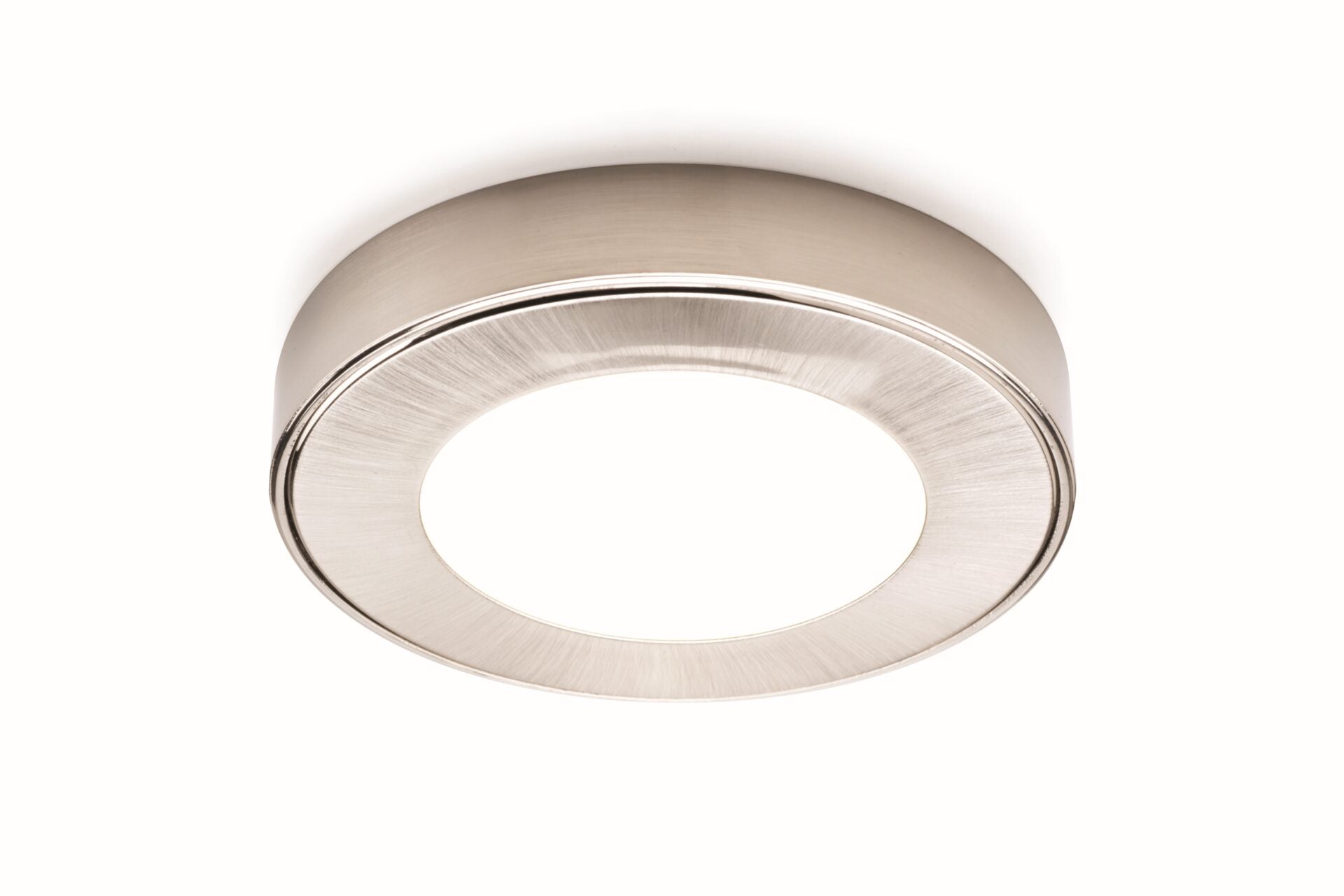 Lighting, Satin Nickel Round Mounting Ring for 3W Puck Light