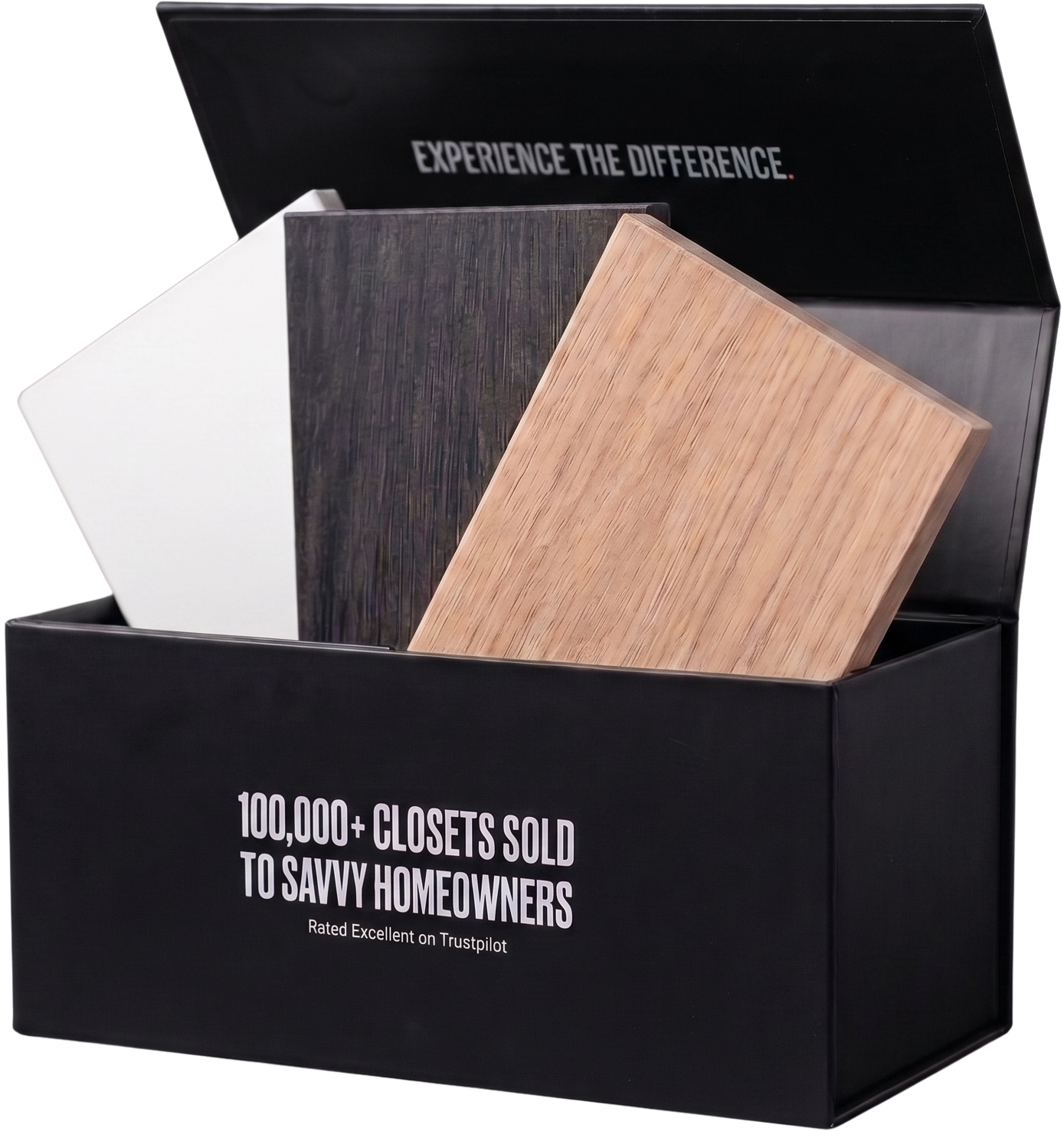 sample box, opened