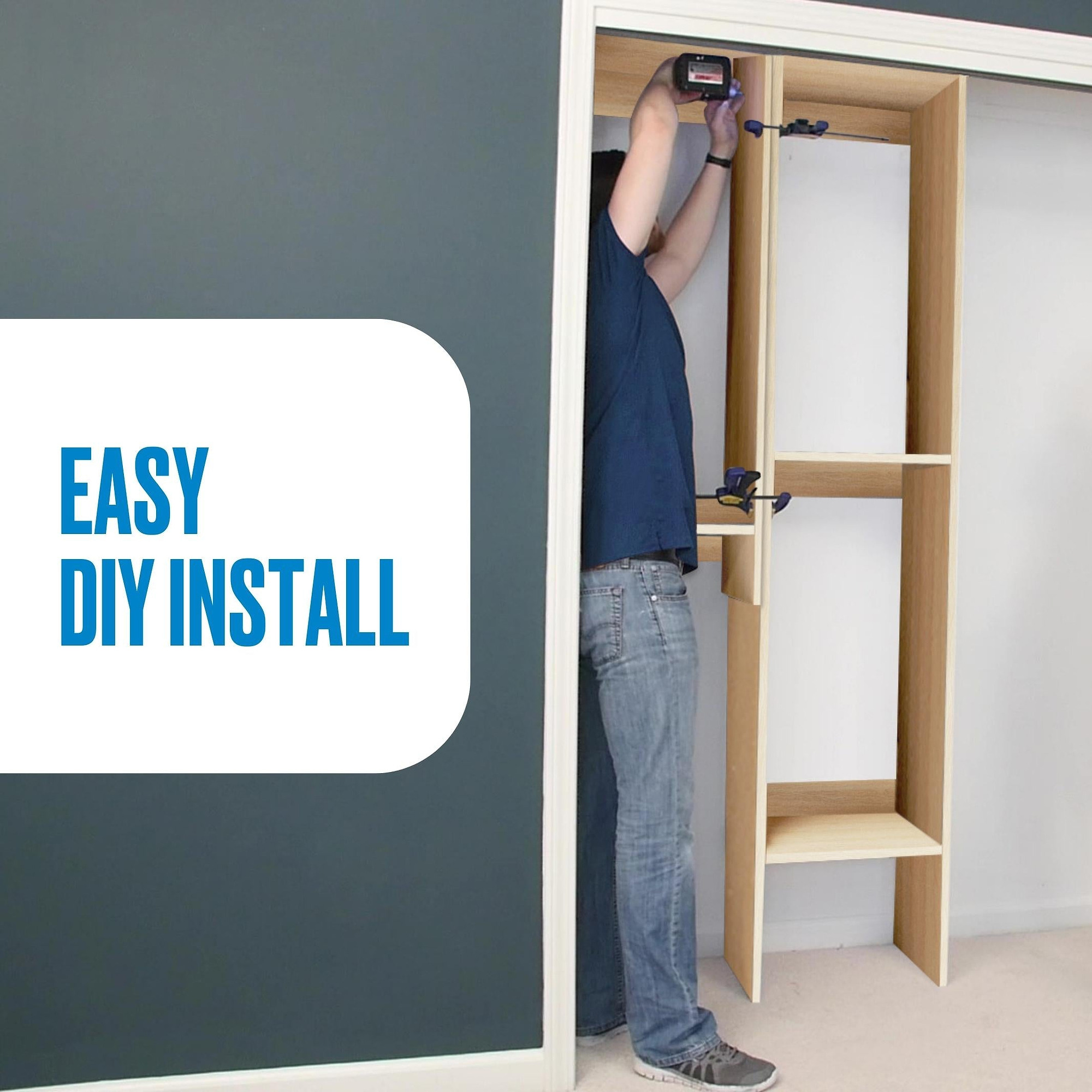 Slanted (4 Shelves) Natural Oak DIY Install ab_test
