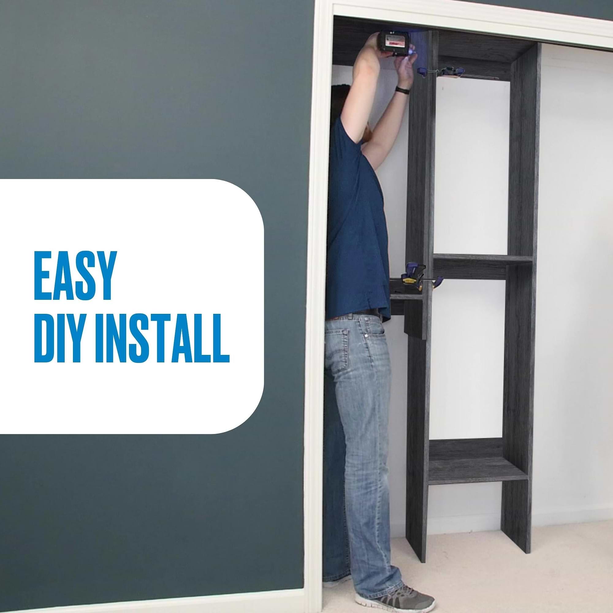 Straight (8 Shelves) Grey DIY Install ab_test