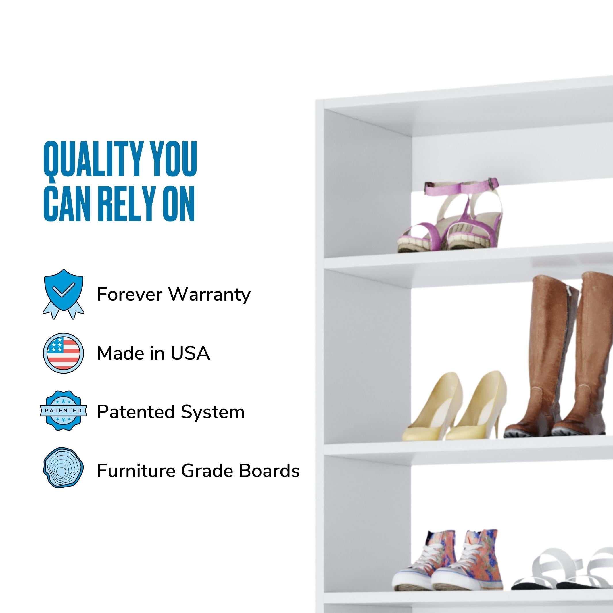 Slanted (4 Shelves) White ab_test