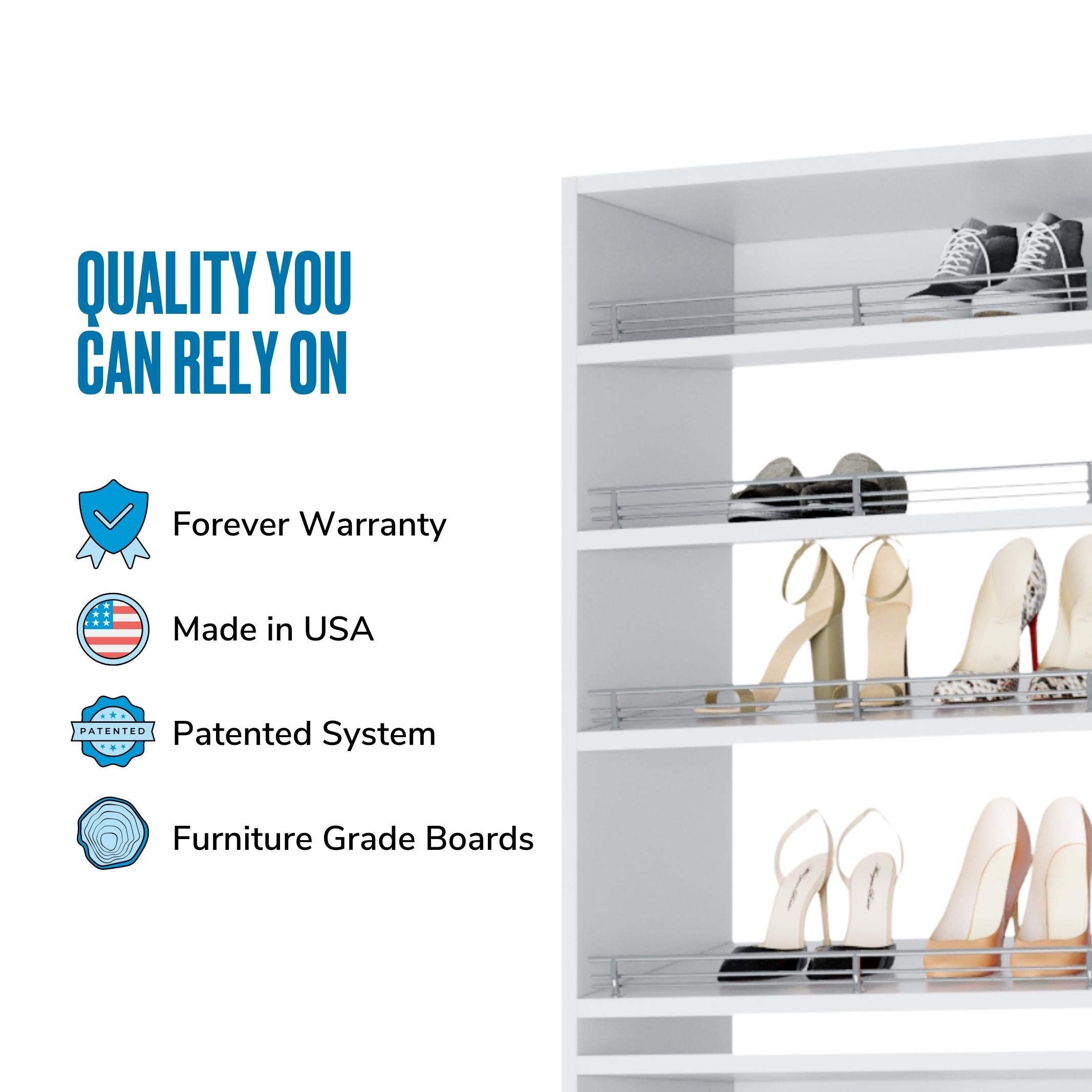Slanted (8 Shelves) White ab_test