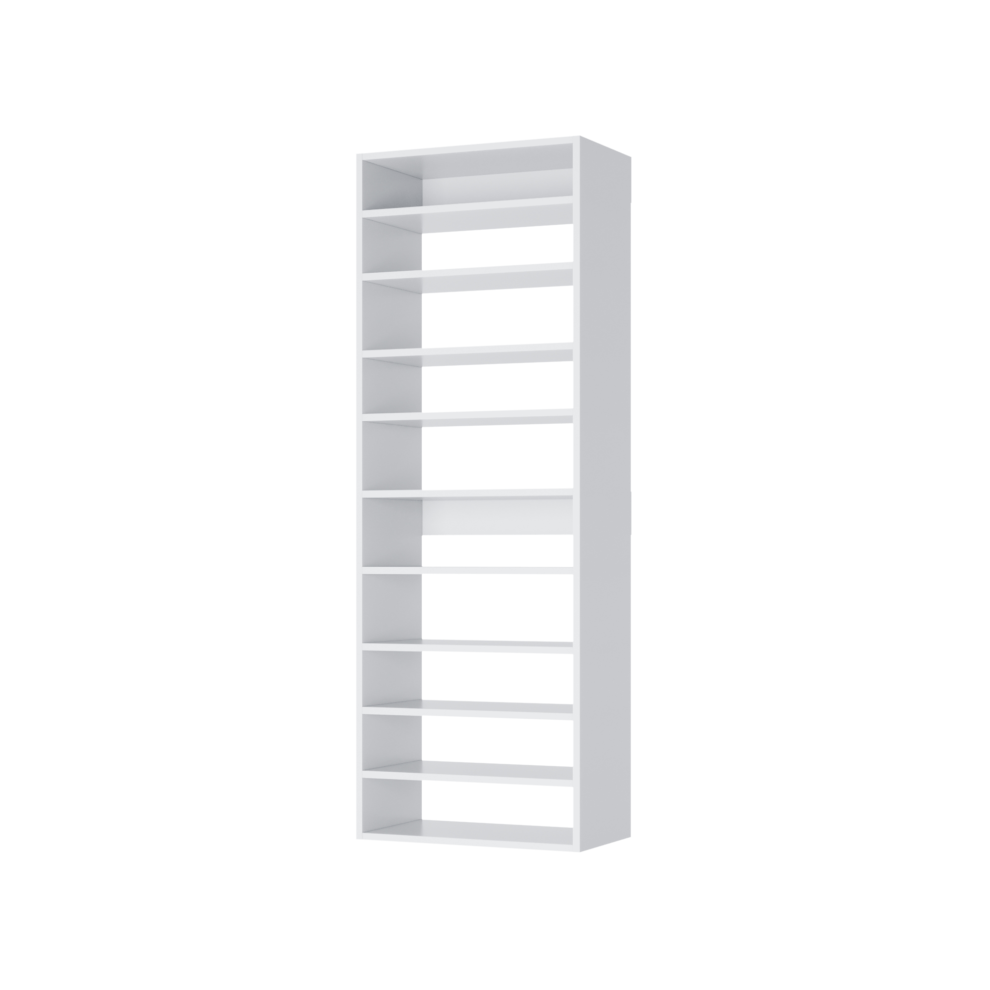 White Straight (8 Shelves)