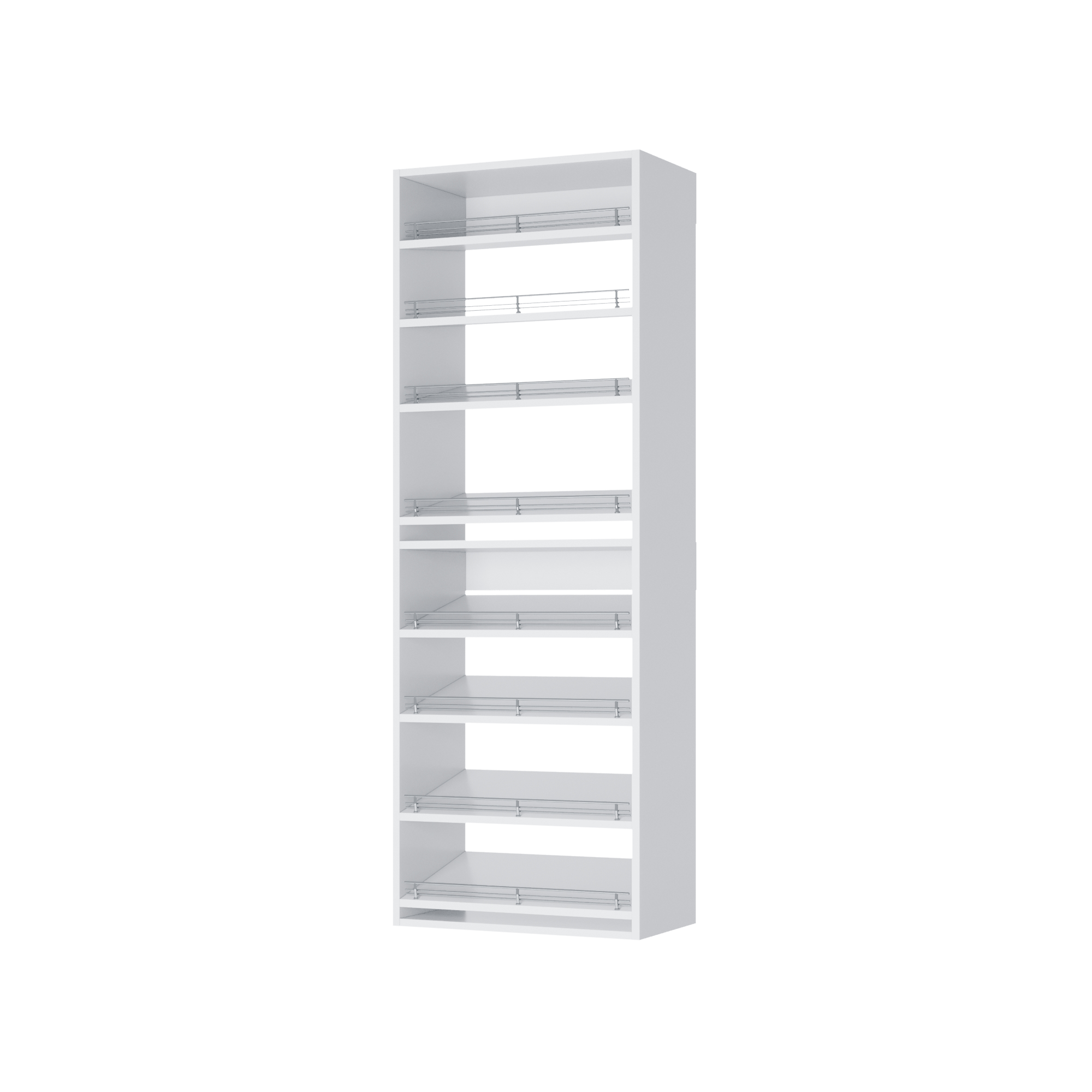 White Slanted (8 Shelves)