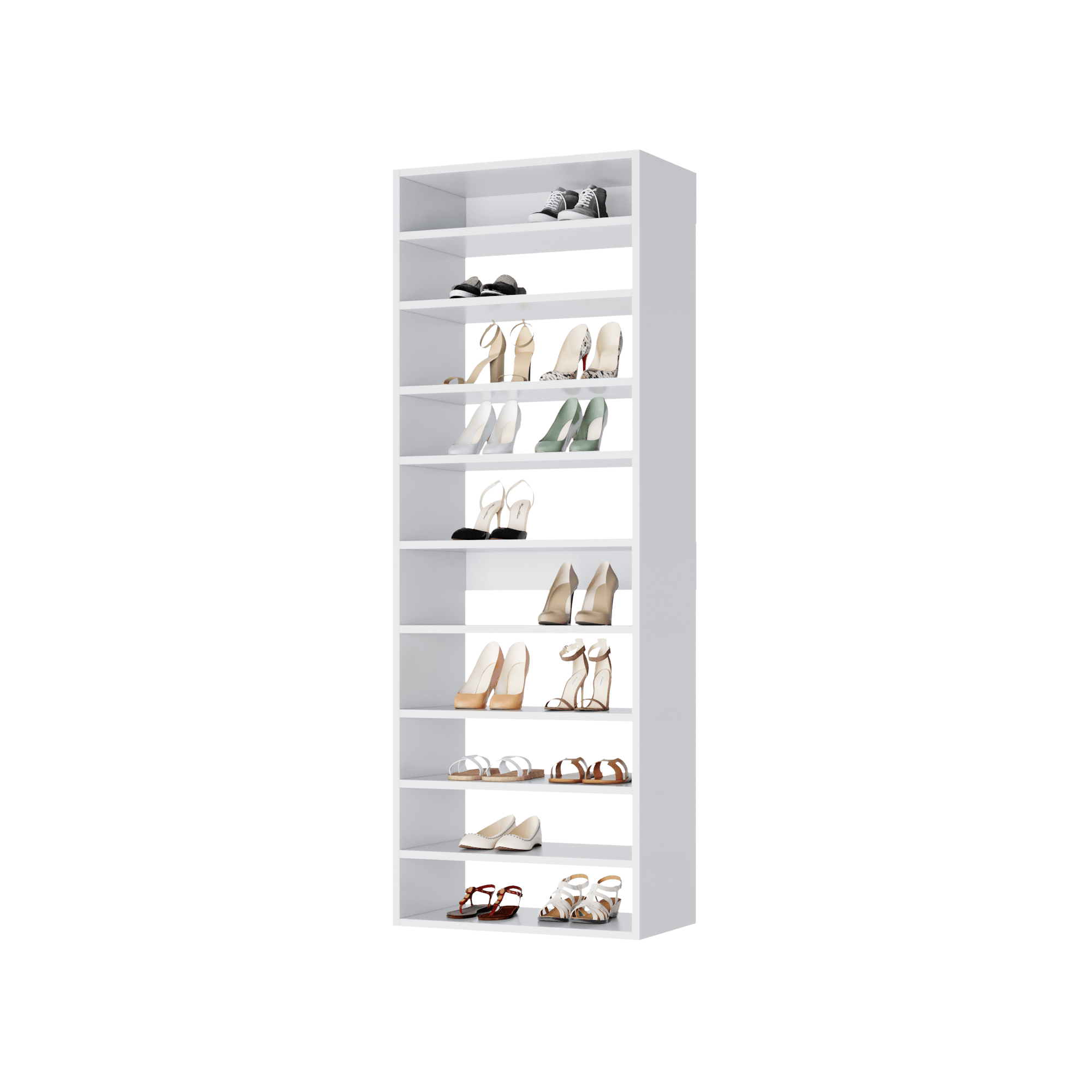 White Straight (8 Shelves)