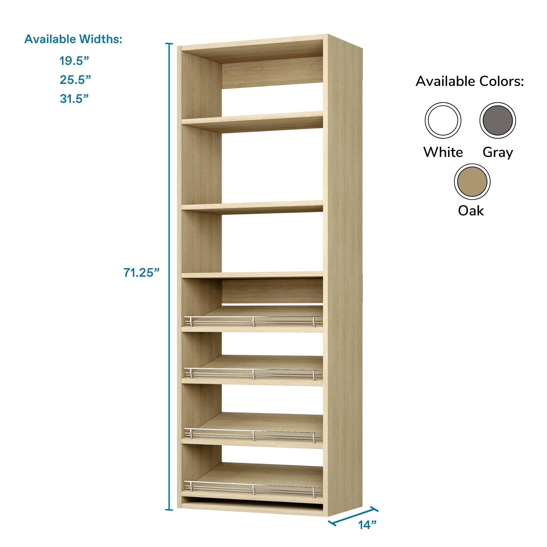 Slanted (4 Shelves) Natural Oak ab_test