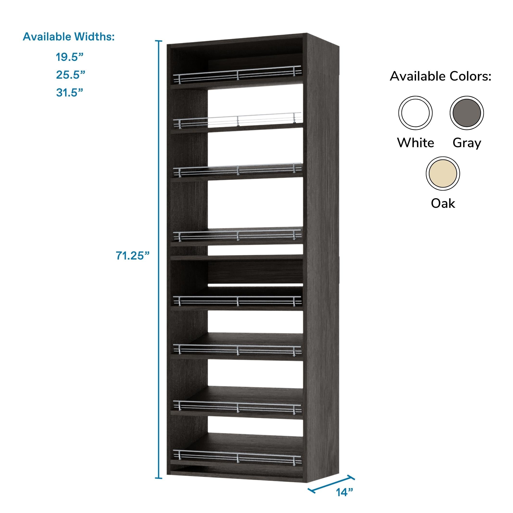 Slanted (8 Shelves) Grey ab_test