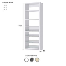 White Slanted (4 Shelves)