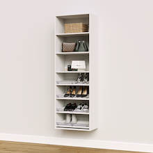 White 4 Slanted Shelves