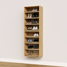 Natural Oak 8 Slanted Shelves