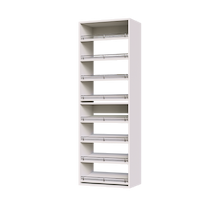 White 8 Slanted Shelves