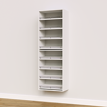 White 8 Slanted Shelves