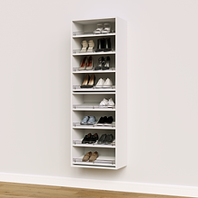 White 8 Slanted Shelves