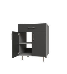 Lower Door, 1 Drawer Base Shelf Tower