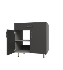 Lower Door, 1 Drawer Base Shelf Tower
