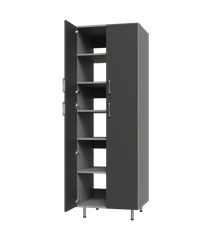 Split Door Tall Shelf Tower