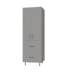 Upper Door, 2 Drawer Tall Shelf Tower