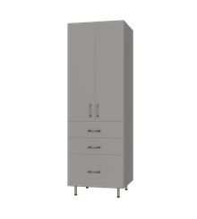 Upper Door, 3 Drawer Tall Shelf Tower