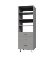 3 Drawer Tall Shelf Tower
