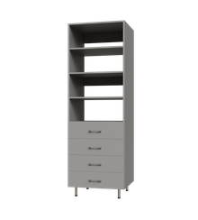 4 Drawer Tall Shelf Tower