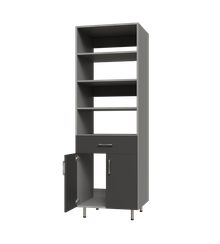 Lower Door, 1 Drawer Tall Shelf Tower