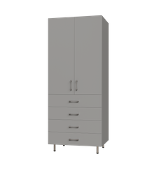 Upper Door, 4 Drawer Tall Shelf Tower