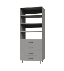 4 Drawer Tall Shelf Tower