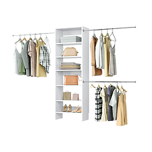 Pico Closet Tower With Expanding Hanging Rods