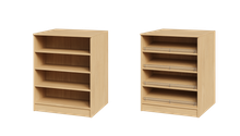 Oak adjustable shelves  slanted shoe shelves