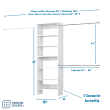 Pico Closet Tower With Expanding Hanging Rods 10 Pack