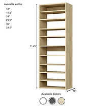 Natural Oak Straight (8 Shelves)