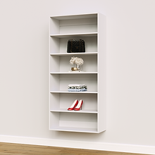 White 31.5 inch closet organizer for high-capacity bedroom storage.