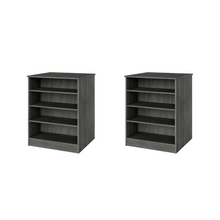 Grey adjustable shelves