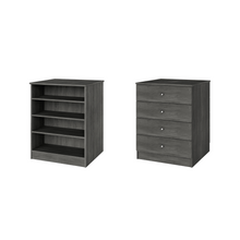 Grey adjustable shelves slab drawer 