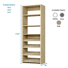 Slanted (4 Shelves) Natural Oak ab_test