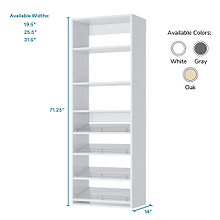 Slanted (4 Shelves) White ab_test