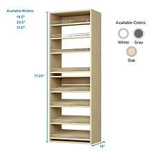 Slanted (8 Shelves) Natural Oak ab_test